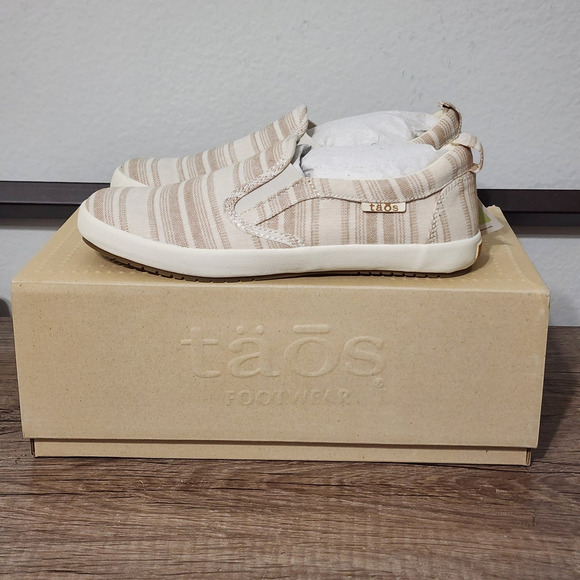 Taos Shoes - Taos Dandy Women's Casual Comfort Slip-On Shoes Sneakers Size 6 Beige